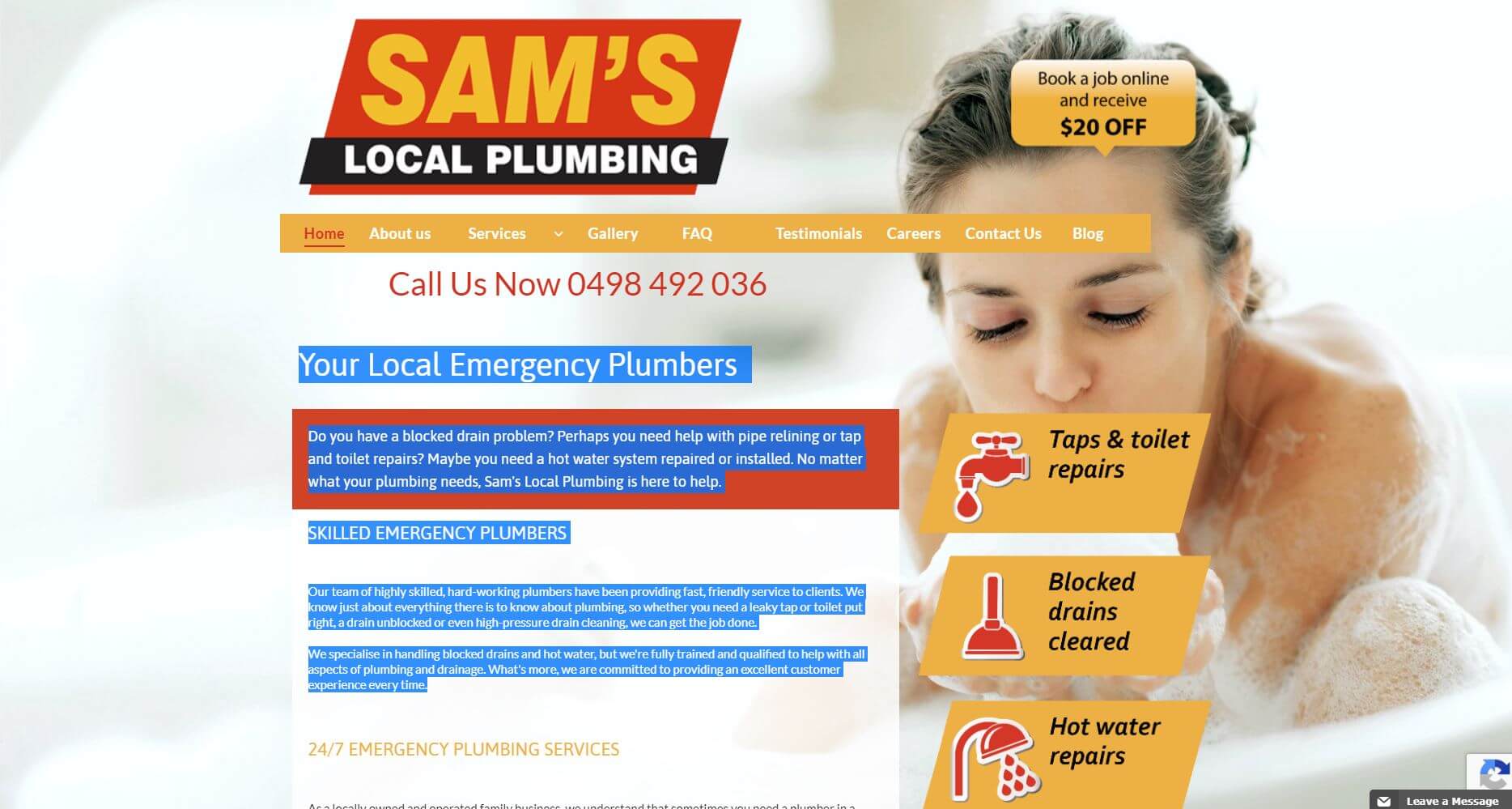 Sam's Local Plumbing