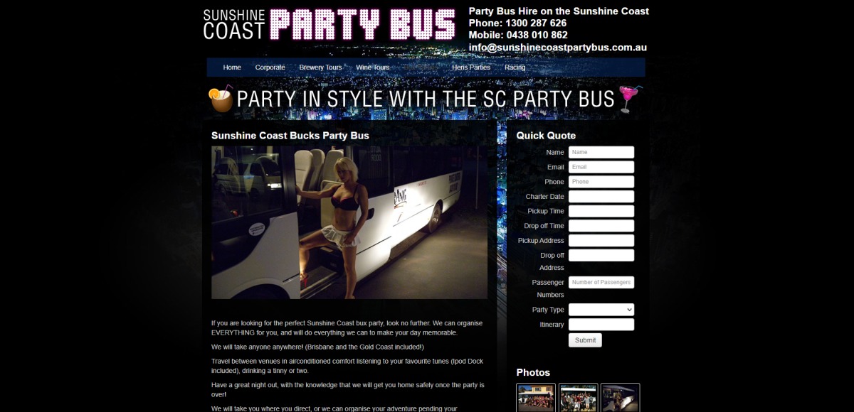 Sunshine Coast Party Bus