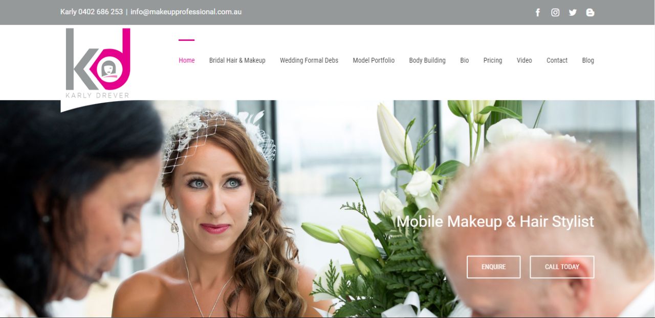 Professional Makeup & Hair Artist Karly Drever Wedding & Bridal Beauty Salon In Melbourne