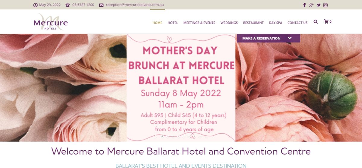 Mercure Ballarat Hotel Reception Venue